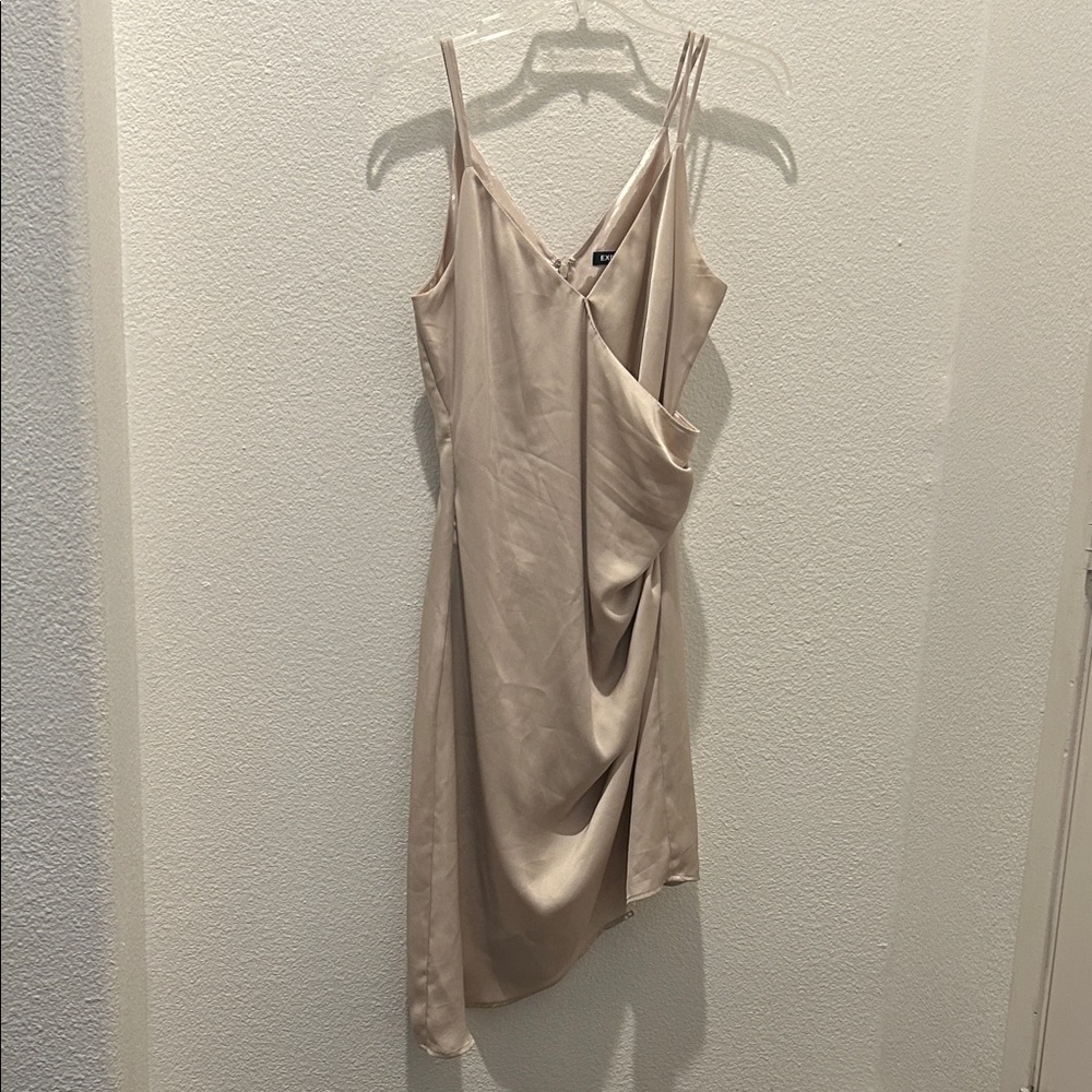 Express Asymmetrical Cream Dress